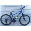 Alpina BICICLETTA ALPINA FLIP MOUNTAIN BIKE MTB 24" ACCIAIO 21V ANTERIORE BLU RAGAZZO