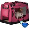 CADOCA® Trasportino Cane & Gatto XXL 92x64x64cm Box Animali Domestici Media Grande Taglia Viaggio Gabbia Trasporto Traspirante