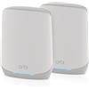 NETGEAR NETGEAR Orbi RBK762S - Impianto Wi-Fi - (router, prolunga) - fino a 5000 mq - maglia 1GbE - Wi-Fi 6 - Tri-Band RBK762S-100EUS