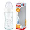 NUK First Choice+ biberon in vetro | 0-6 mesi | Controllo temperatura | tettarella in silicone | Valvola anti-coliche | Senza BPA | 240 ml