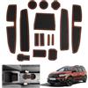 GAFAT Dacia Jogger 2025 2026-2022 Tappetini Antiscivolo, Jogger Hybrid/Extreme 2025 Tappetino in Gomma Antiscivolo per Console Centrale, Cuciture Porta, Accessori Dacia Jogger (Arancione)
