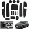GAFAT Dacia Jogger Hybrid/Extreme 2025 2026-2022 Tappetini Antiscivolo, Jogger 2025 Tappetino in Gomma per Console Centrale, Tappetini con Cucitura della Porta, Accessori Dacia Jogger (Negro)