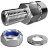 EMTB Adattatore per asse M10 x 1,0, universale, per asse pieno M10 x 1,0, adattatore universale per asse bicicletta, adattatore per asse bicicletta, adattatore per asse per rimorchio