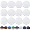 Berglander Set di piatti in plastica bianca da 12 pezzi da 25cm, riutilizzabili, piatti da insalata, ciotole per pasta, facili da trasportare per casa, giardino, picnic, campeggio