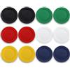 Berglander Set di piatti in plastica da 12 pezzi da 25cm riutilizzabili di colore mutil, piatti per insalate, ciotole per pasta, facili da trasportare per casa, giardino, picnic, campeggio