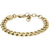 Fossil Bracciale da Uomo, Acciaio Inossidabile, L: 215 mm, L: 8.7 mm, D'oro, Oro Ambrato