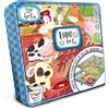 World Alive SL I miei primi giochi, Ludo e il Gioco dell'Oca per bambini e famiglie, classico gioco da tavolo all'interno di una scatola di metallo, gettoni a tema animali e dadi in legno, da 2 a 4 giocatori
