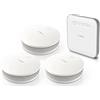 Bosch Smart Home Set di allarme antincendio, 3x rivelatori di fumo II, 1x controller II