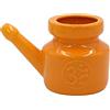 chi-enterprise Biebri Neti Pot - Brocca per la pulizia nasale, in ceramica, 400 ml, colore: Arancione