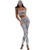 zalati Outfits per Donna Set Esercizi Reggiseno Sportivo e Leggings per Yoga Training Activewear - Leopard, taglia M