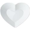 Mikasa Chalk Ciotola in porcellana a forma di cuore, ciotola grande per snack e insalate, 21 cm | Piatto da portata bianco per feste e buffet | Lavabile in lavastoviglie e con confezione regalo