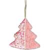 SHATCHI Albero di Natale rosa confetto 12 cm - Decorazioni da appendere all'albero di Natale festive ornamenti decorativi a tema fiaba ciondolo albero di Natale