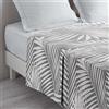 douceur d'intérieur, Lenzuolo piano (180 x 290 cm) Botania Grigio, 100% Cotone
