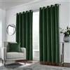 Enhanced Living Coppia di tende termiche in velluto verde, super morbide, oscuranti, con occhielli nella parte superiore, 100% oscuranti, a risparmio energetico, riduzione del rumore, tenda termica