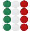Berglander Set di piatti in plastica da 12 pezzi da 25 cm, riutilizzabili a colori IT, piatti per insalate, ciotole per pasta, facili da trasportare per casa, giardino, picnic, campeggio