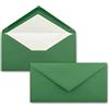 NEUSER PAPIER 50 x buste da lettera DIN lunga - Verde scuro con interno in seta bianca - 11 x 22 cm - 80 g/m² - ideali per inviti, biglietti di Natale, biglietti di auguri della serie FarbenFroh