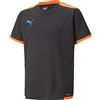 PUMA Maglia Teamliga Jr, Calcio Unisex-Bambini e Ragazzi, Nero-Arancione Ultra, 116