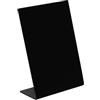 Exacompta - Rif. 86230D - 1 supporto visivo in ardesia verticale inclinato A6, portamessaggi, lavagna, per ristorante, food truck, feste, matrimoni, dimensioni 15 x 10,5 x 4,6 cm, colore nero