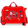 Marvel Spiderman Spidey and Friends Valigia per bambini, ABS rigido Chiusura a combinazione laterale 34L 1.8 kg 4 ruote, Bagaglio a mano, Rosso