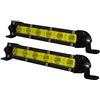 Willpower 2pc Barra LED 4x4 Barra Luce de Led Ambra Gialla 18cm 30W Faretto Faro Luci da Lavoro Led 12V 24V 6000K Fendinebbia Impermeabile Luci Off Road per Fuoristrada Auto Camion Barca Moto