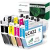 Greenjob LC422 Cartucce Compatibili per Brother LC-422 LC-422XL LC-422XLVAL Value Pack per Brother MFC-J5740DW MFC-J5340DW MFC-J6540DW MFC-J6940DW MFC-J5345DW (1 Nero, 1 Ciano, 1 Magenta, 1 Giallo)