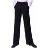 ZYMOZYM Pantaloni da ballo da sala da ballo latina da uomo neri professionali drappeggiati tasca dritta per competizione pantaloni da allenamento di danza moderna, Nero , W32