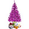 FineHome - Albero di Natale artificiale, 120-150-180 cm, con supporto, colore: rosa, dimensioni: 150 cm