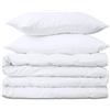 Amazinggirl Piumino letto matrimoniale o singolo 200x220 cm - trapunta invernale et piumone leggera bianco caldo in microfibra Completo: Piumino 200 x 220 cm con 2 X cuscini 80 x 80 cm