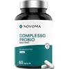 NOVOMA Complesso Probio, Formula Probiotici per la Flora Intestinale, Fermenti Lattici 60 Miliardi di CFU, 6 Ceppi Batterici, 90 Capsule Gastroresistenti, Prodotto in Francia