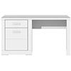 Forte Snow Scrivania con 1 anta e 1 cassetto, in legno derivato, bianco opaco, 138 x 75,9 x 67,4 cm