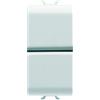 GEWISS - GW10141DY GW10141DY Pulsante Unipolare 250V AC, Na+1P Na 16A, Doppio, 1 Modulo, Bianco, Serie Chorus