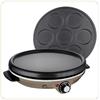 LITTLE BALANCE 8694 Crepiera Duo 1000 noce moscata, crepiera elettrica 2 in 1: frittelle e pancake, 2 piastre rimovibili, antiaderenti, termostato regolabile, 1000 W, noce moscata