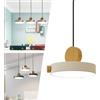 Mengjay Lampada A Sospensione LED Tavolo Da Pranzo Lampadario,Industriale Retro Light Lampada a Soffitto,Metallo Moderna Lampadario per Soggiorno Sala Da Pranzo Camera (Bianco)