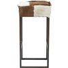 Kare Design sabello da bar Country Life, marrone/bianco, altezza di seduta 74 cm, pelliccia vera, decorazione casa di campagna, rustico, cucina, stile county, industrial chic, 74x35x35 cm