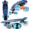 WeLLIFE Skateboard Mini Cruiser Serie RGX Skate 22 56cm per Bambini Ragazzi Adulti, Skateboard con Ruote Luminose PU 78A Cruiser con Luci Multicolore Flash LED Cuscinetti ABEC-7