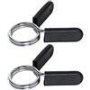 Latinaric, clip a molla per bilanciere, 1 coppia, per manubrio, barra, con impugnatura in gomma, 25 mm, 28 mm, 30 mm, 50 mm, 25 mm