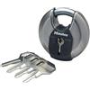 MASTER LOCK Disco Lucchetto ad Alta Sicurezza [Chiave] [Acciaio Inox] [Esterno] M40EURD - Ideale per Portali, Garage, Sconto