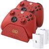 Venom Dock di ricarica doppio con 2 pacchi batteria ricaricabili - rosso (Xbox Series X e S/Xbox One)