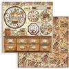 Carta Scrap Coffee and Chocolate orologi Stamperia