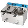 KAREL Friggitrice elettrica - Capacità lt 8+8 - cm 58 x 43.5 x 40.5 h