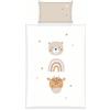 Herding Set di Biancheria da Letto, Little Friends, Federa 40 x 60 cm con Chiusura a Busta, Copripiumino 100 x 135 cm con Cerniera, 100% Cotone/Renforcé