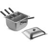 PINTINOX Cuocipasta 22 litri completo di 4 settori e coperchio cm 70x38x29h