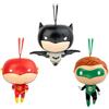 Grupo Erik DC Comics Set 3 Addobbi Natale | Batman, Flash e Lanterna Verde | Decorazioni per Albero, Supereroi Dipinti a Mano, con Cordoncino, Idea Regalo