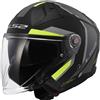 Ls2 Casco Moto Jet Ls2 OF603 INFINITY 2 FOCUS Nero Opaco Giallo