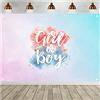 AL PRODUCTION STRISCIONE BABY SHOWER - BOY OR GIRL - 100x200 cm - Humor - Idea Regalo