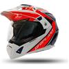 casco enduro stradale Ufo Aries doppia visiera trasparente grande