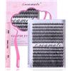 Proamate Kit Extension Ciglia 280 Pezzi Finte Ciuffetti Kit Extension Ciglia Fai Da Te With Bond And Seal Lashes Glue, Pinzette, (9-15mm, Kit ciglia cluster 30D+40D)