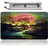 Four leaves MTG - Tappetini da Gioco + Borsa Impermeabile Gratuita MTG, Dimensioni 60 x 35 cm, MTG Mouse Pad Compatibile con MTG TCG CCG (Pink Tree-JH)