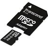 Transcend TS4GUSDHC10 Scheda di Memoria MicroSDHC da 4 GB con Adattatore, Classe 10