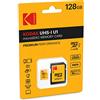 Kodak EKMSDM128GXC10K Premium - Scheda di memoria microSDXC da 128 GB, ad alta velocità, adattatore SD UHS-I, U1, fino a 85 MB/sec